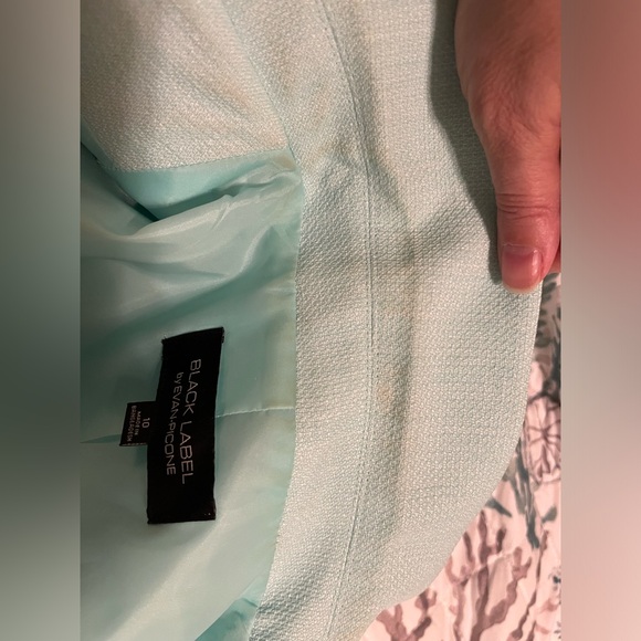 Black Label Evan-Picone Aqua / Mint Green Blazer size 10 black buttons - Picture 13 of 13